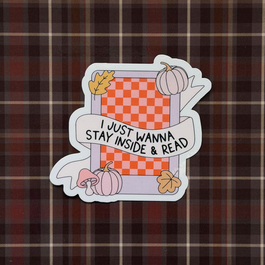 Stay Inside & Read - Sticker