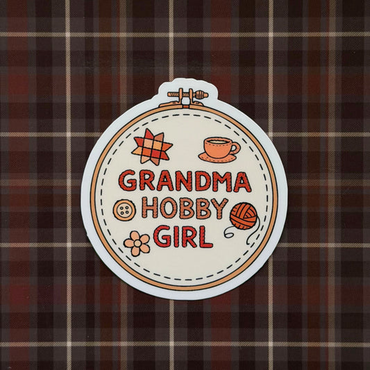 Grandma Hobby Girl - Sticker