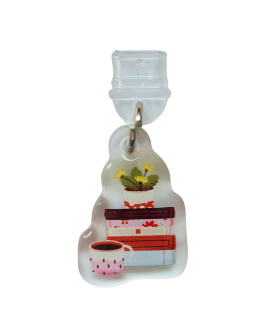 Book Stack - USB C Dust Plug Charm