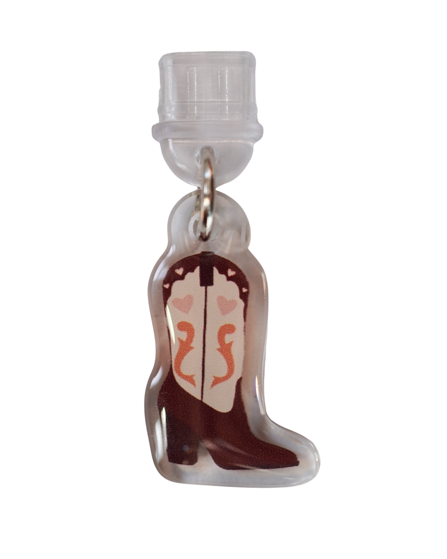 Brown Cowgirl Boots - USB C Dust Plug Charm