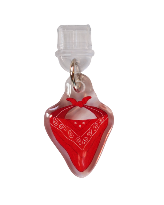 Red Bandana - USB C Dust Plug Charm