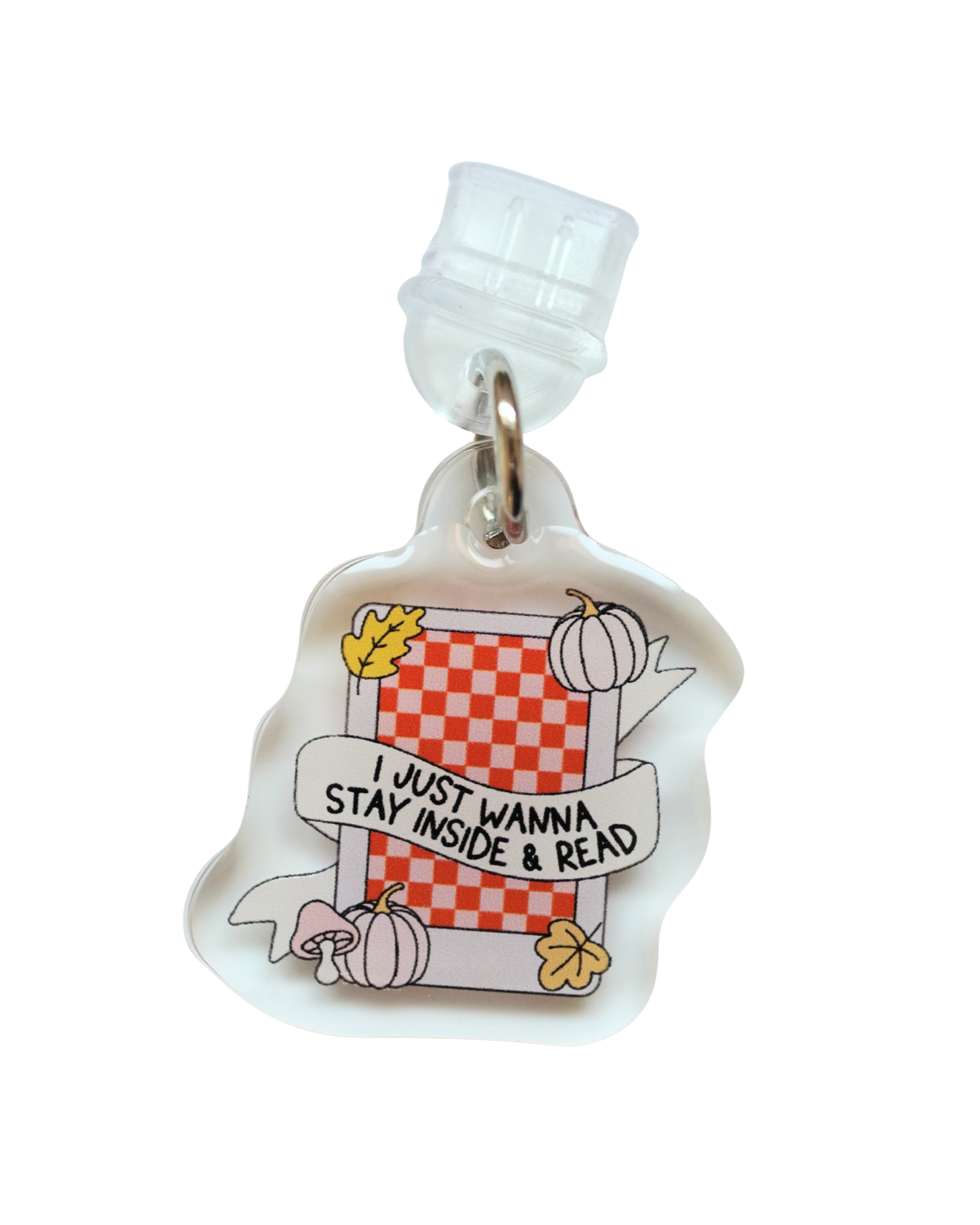 Stay Inside & Read- USB C Dust Plug Charm